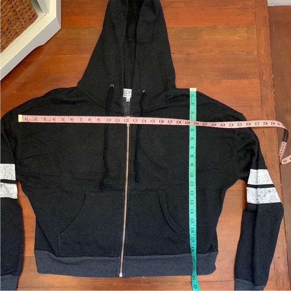 Wildfox Varsity Stripe Hoodie in Grey/Black with White Stripes - Picture 8 of 14